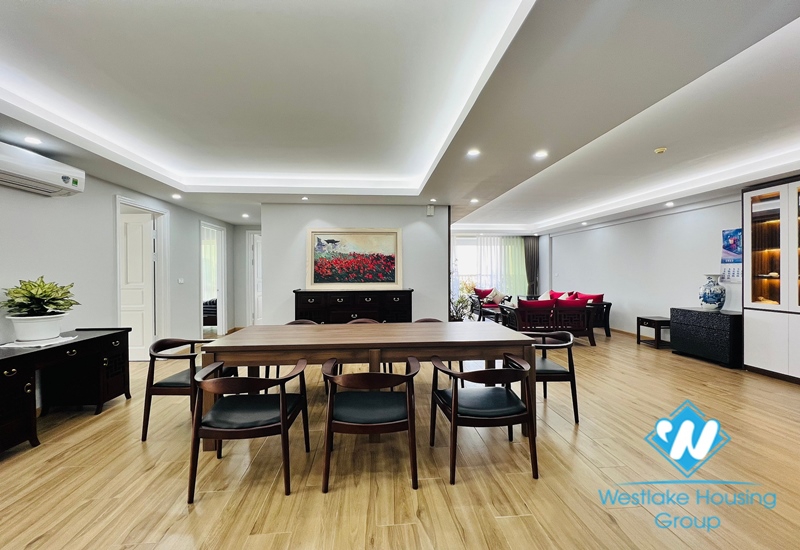 Just recently renovated 4 beds apartment for rent in P1 building, Ciputra, Tay Ho