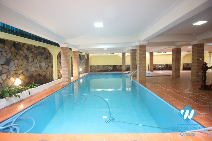 Beautiful house with swimming pool for rent in To Ngoc Van st, Tay Ho district 