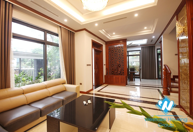 A modern house with full furnished for rent in Starlake area, Bac Tu Liem Distr, Ha Noi