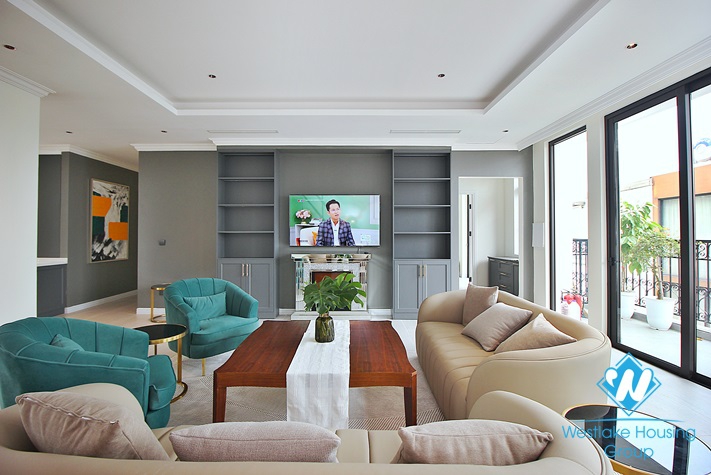 Spacious and brand new 4 beds apartment for lease in To Ngoc Van st, Tay Ho