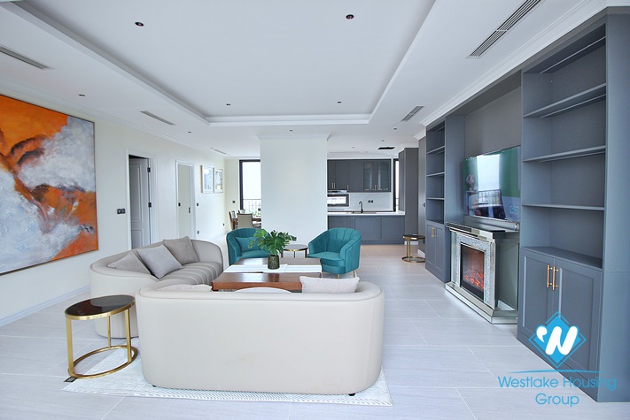 Spacious and brand new 4 beds apartment for lease in To Ngoc Van st, Tay Ho