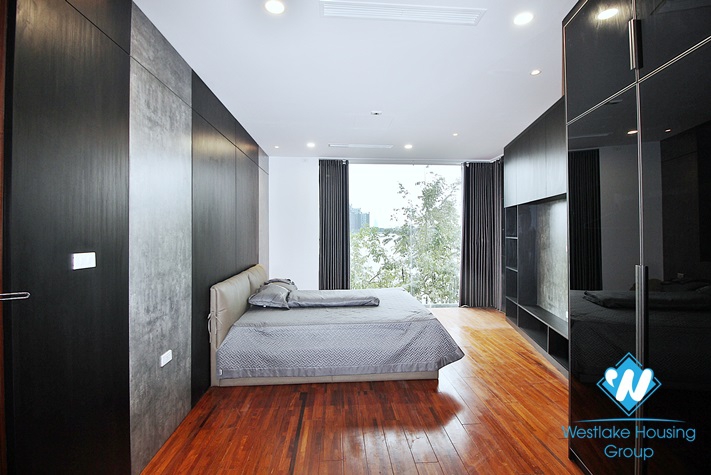 Lake view duplex three bedrooms apartment for rent in Nhat Chieu, Tay Ho