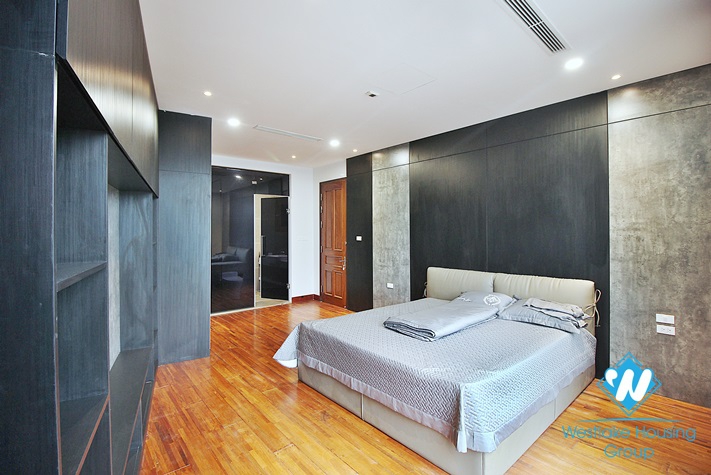 Lake view duplex three bedrooms apartment for rent in Nhat Chieu, Tay Ho