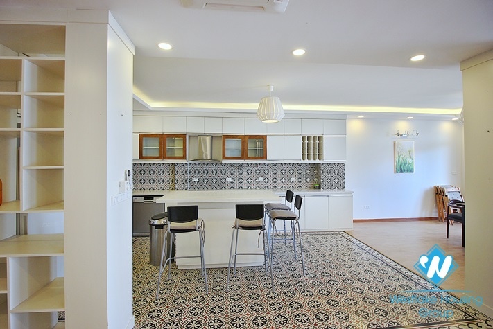 Spacious four bedrooms apartment for rent in To Ngoc Van, Tay Ho, Ha Noi