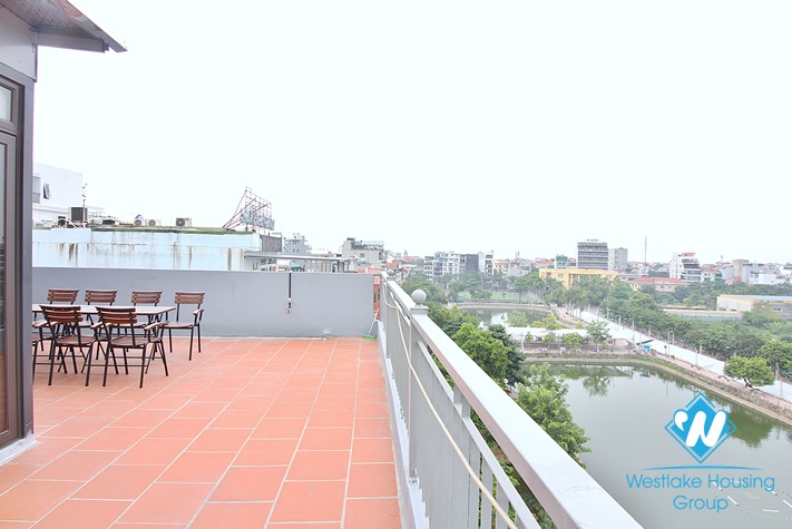 Bright studio for rent with amazing view on top floor in Trinh Cong Son 