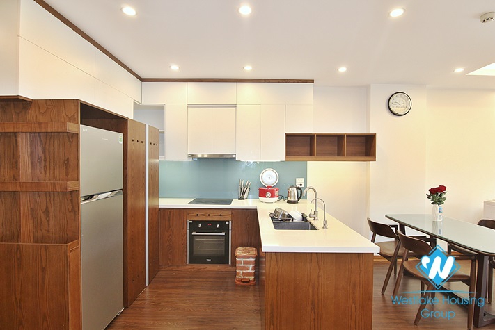 Nice apartment with fully furnished for rent in Trinh Cong Son street, Tay Ho district.