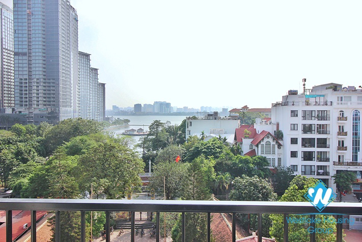 Renovated and lake view one bedroom apartment for rent in To Ngoc Van, Tay Ho