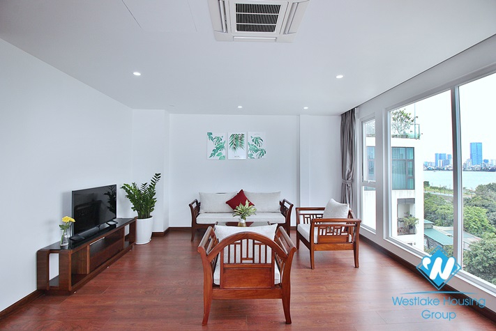 Lake view and bright 2 bedrooms apartment for rent in Xom Chua, Dang Thai Mai, Tay Ho