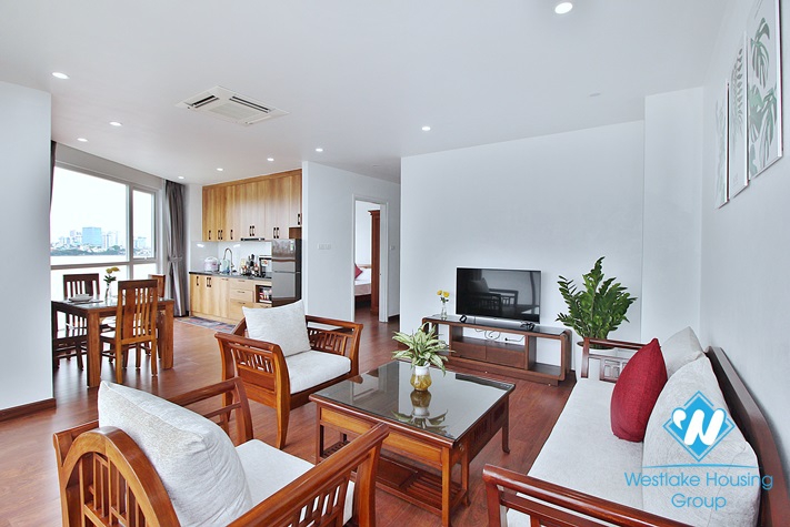 Lake view and bright 2 bedrooms apartment for rent in Xom Chua, Dang Thai Mai, Tay Ho