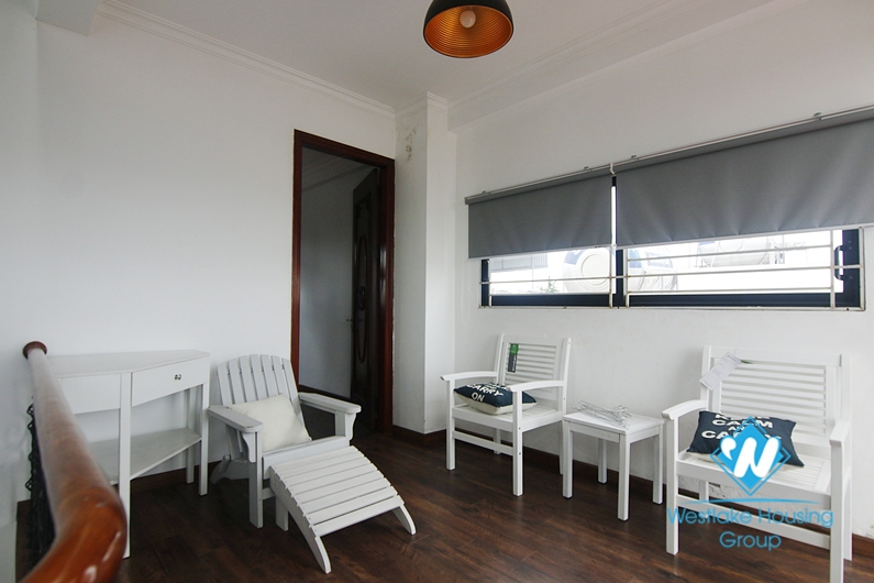 Three bedroom riverside house for rent in Ngoc Thuy ward, Long Bien district.