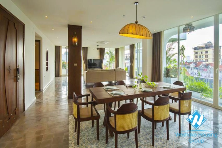A luxurious 4 beds apartment for rent in To Ngoc Van st, Tay Ho
