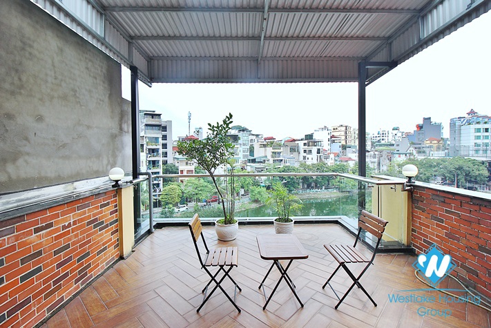 Lake view and spacious 3 beds apartment for lease in Vu Mien st, Tay Ho