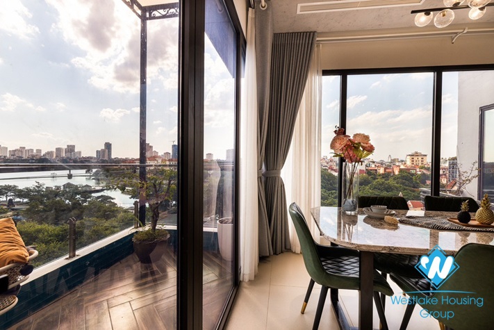 Spacious 2 bedroom aparment with lakeview for rent in Tay Ho area.