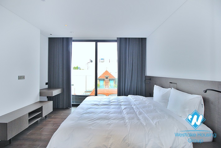 Top floor and lake view two bedrooms apartment for rent in Tu Hoa, Tay Ho
