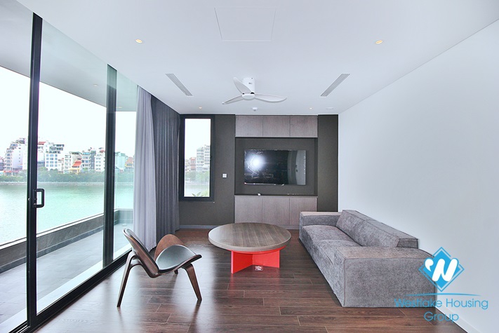 Top floor and lake view two bedrooms apartment for rent in Tu Hoa, Tay Ho