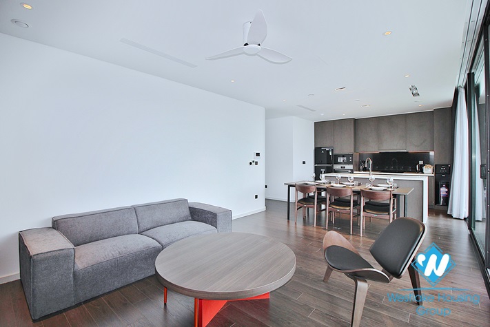 Top floor and lake view two bedrooms apartment for rent in Tu Hoa, Tay Ho