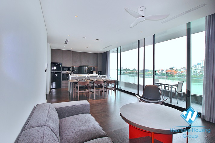 Top floor and lake view two bedrooms apartment for rent in Tu Hoa, Tay Ho