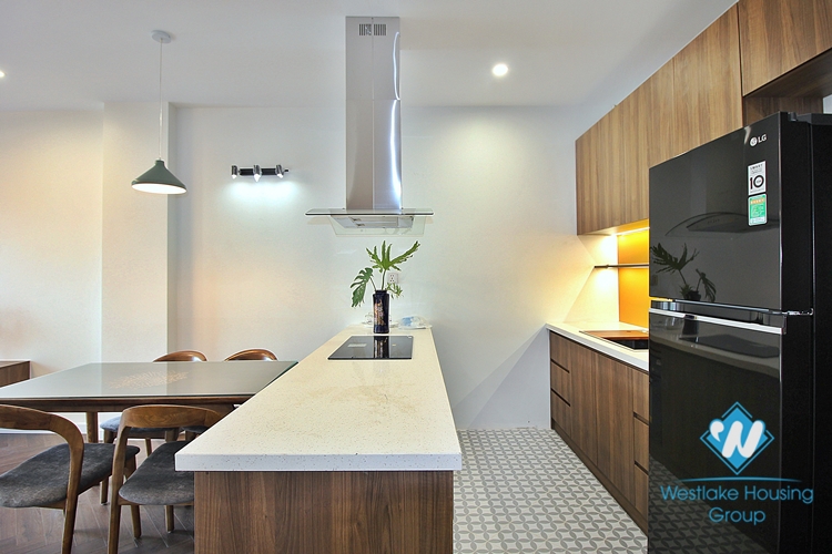 Lake view and brand new 1 bedroom and 1 working room for rent in Tay Ho, Ha Noi
