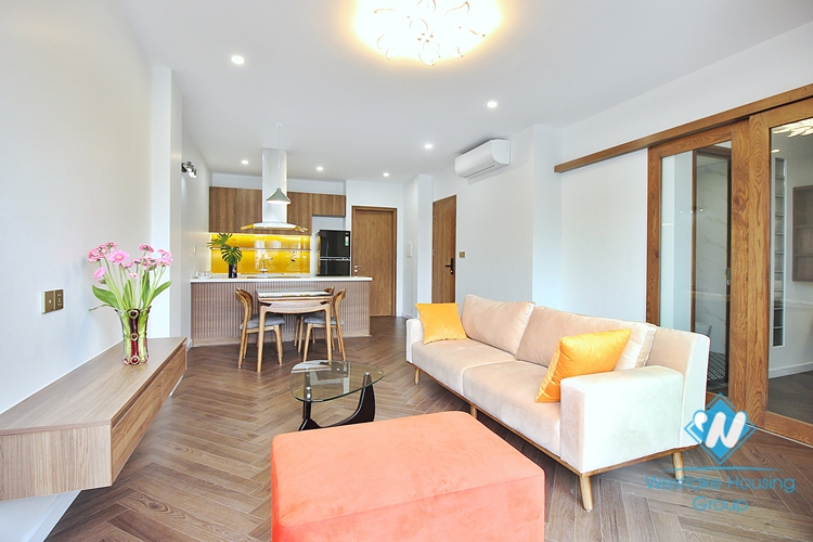 Lake view and brand new 1 bedroom and 1 working room for rent in Tay Ho, Ha Noi