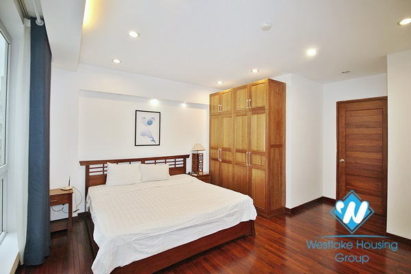 Spacious 03 bedrooms apartment with lakeview for rent in Quang Khanh street, Tay Ho district.