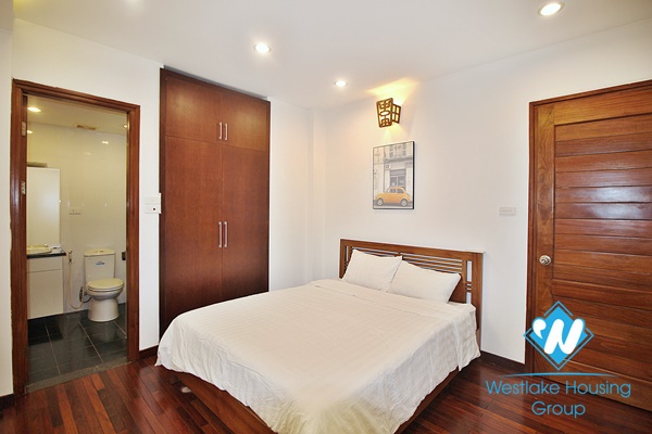 Spacious 03 bedrooms apartment with lakeview for rent in Quang Khanh street, Tay Ho district.