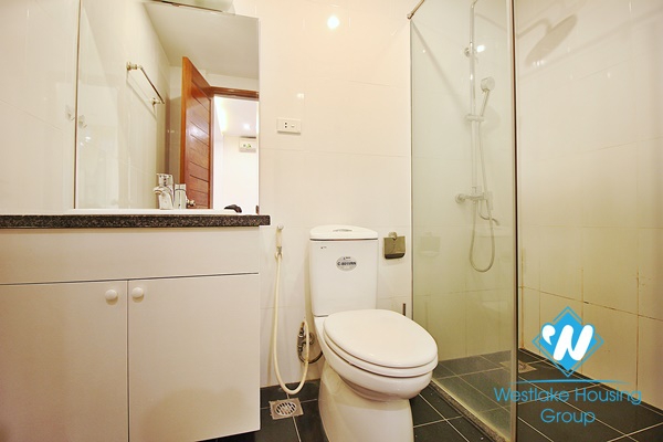 Spacious 03 bedrooms apartment with lakeview for rent in Quang Khanh street, Tay Ho district.