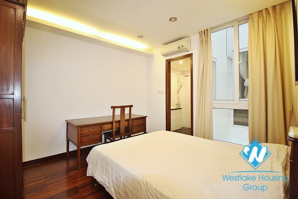 Spacious 03 bedrooms apartment with lakeview for rent in Quang Khanh street, Tay Ho district.