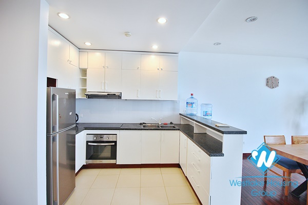 Spacious 03 bedrooms apartment with lakeview for rent in Quang Khanh street, Tay Ho district.