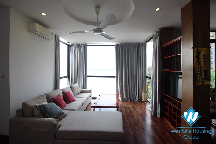 Lake view apartment with balcony for rent on Quang Khanh, Tay Ho