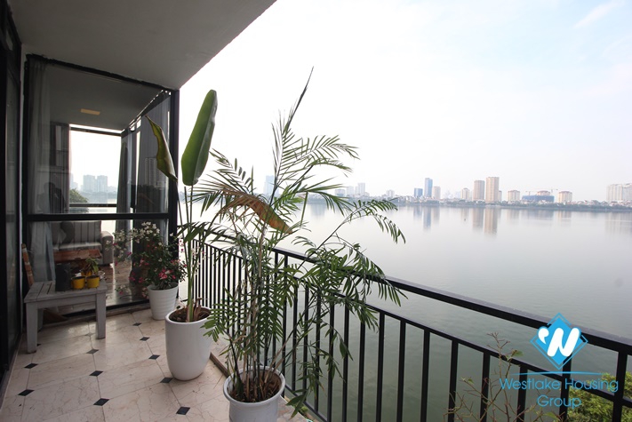 Lake view apartment with balcony for rent on Quang Khanh, Tay Ho