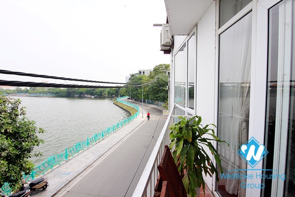 Spacious 03 bedrooms apartment with lakeview for rent in Quang Khanh street, Tay Ho district.
