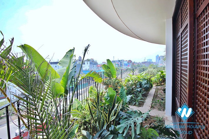 Bright apartment with nice view for rent in Tay Ho District 