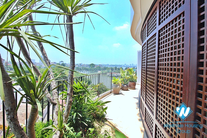 Bright apartment with nice view for rent in Tay Ho District 