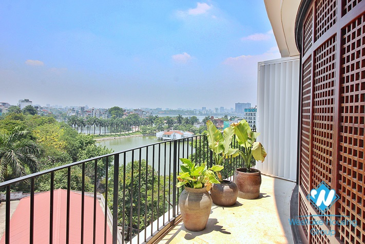 Bright apartment with nice view for rent in Tay Ho District 