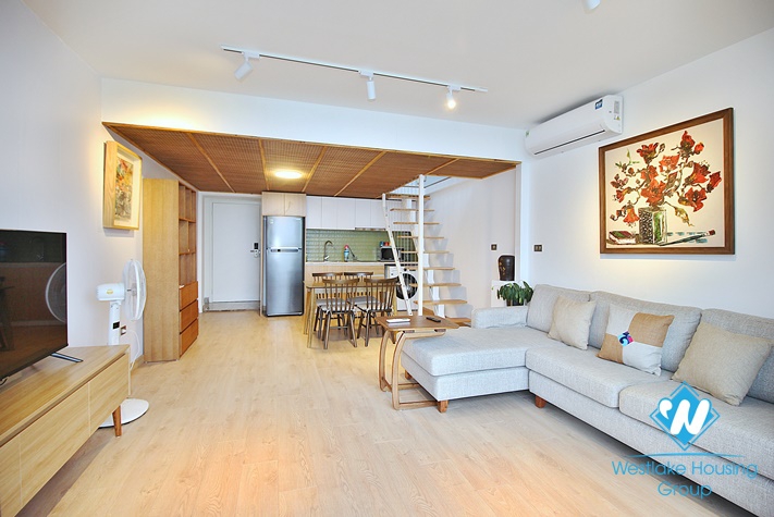 Duplex apartment with lake view for rent in Ve Ho st, Tay Ho District 