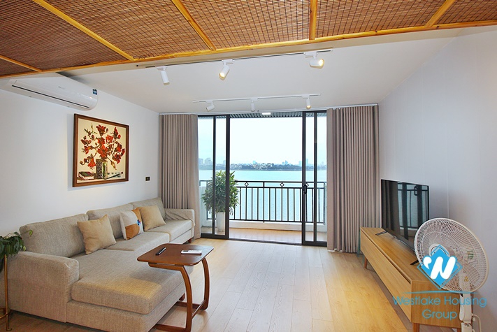 Duplex apartment with lake view for rent in Ve Ho st, Tay Ho District 