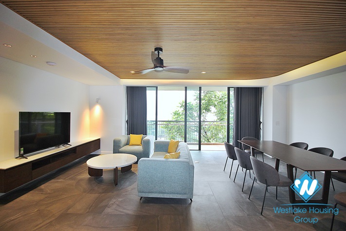 Brand new and lake view 3beds apartment for rent in Tay Ho area