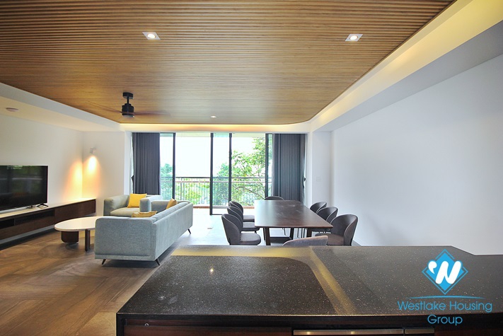 Brand new and lake view 3beds apartment for rent in Tay Ho area