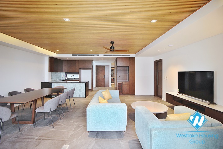 Brand new and lake view 3beds apartment for rent in Tay Ho area