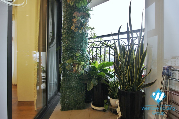 A charming 2+ bedrooms apartment for rent in D'Leroi Soleil buidling, Xuan Dieu, Tay Ho