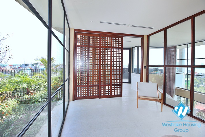 Duplex apartment with swimming pool for rent in Tay Ho district 
