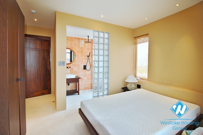 Duplex apartment with swimming pool for rent in Tay Ho district 