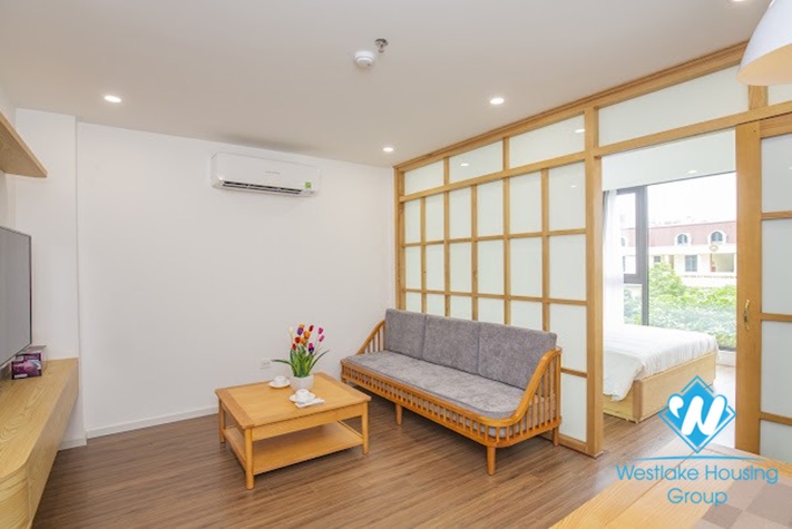 Bright one bedroom apartment for rent in Phan Ke Binh st, Ba Dinh district.