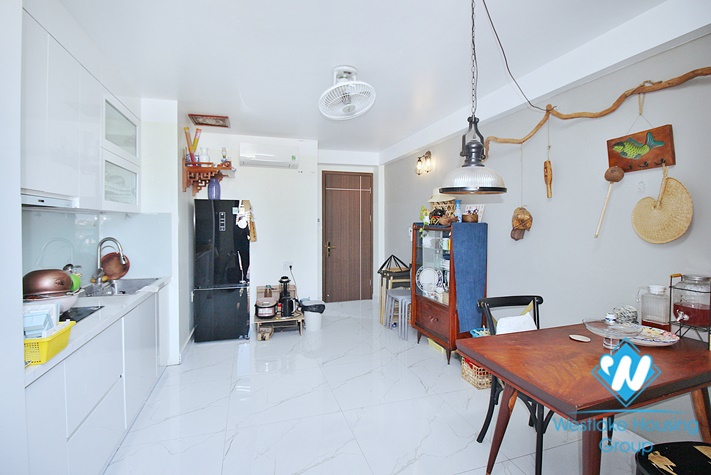 Duplex 1 bedroom lake view apartment for rent in Xuan Dieu st, Tay Ho district.