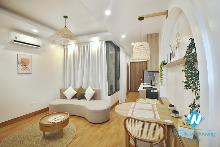 Lake view and brand new 1 bedroom apartment for rent in Vu Mien st, Tay Ho