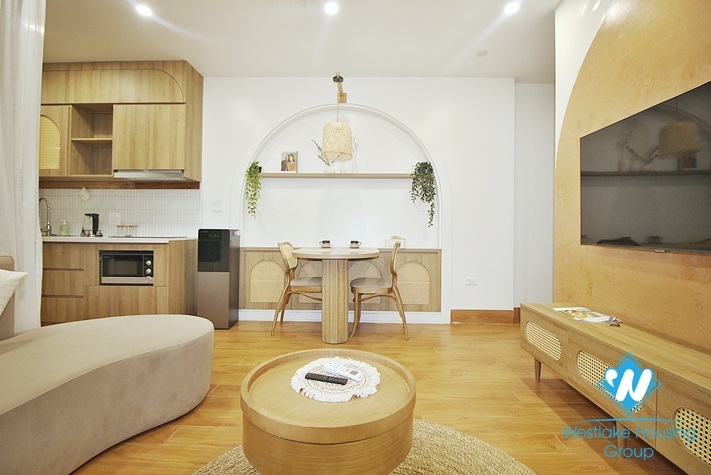 Lake view and brand new 1 bedroom apartment for rent in Vu Mien st, Tay Ho