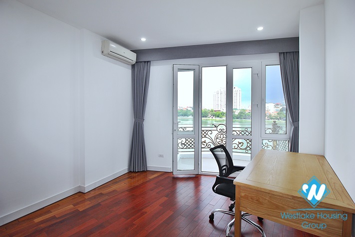 Lake view - Bright and quiet apartment on the 4th floor of service apartment on Quang An st, Tay Ho