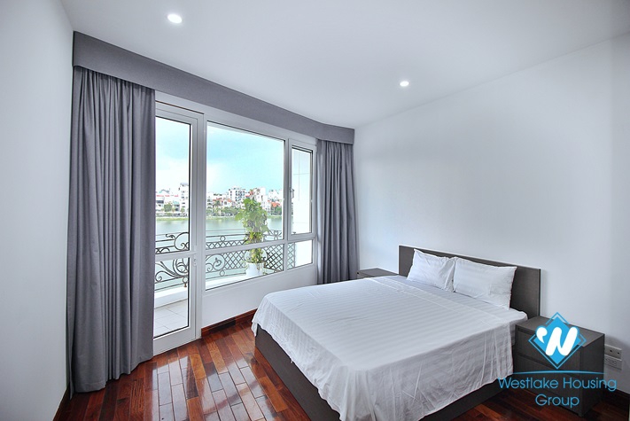 Lake view - Bright and quiet apartment on the 4th floor of service apartment on Quang An st, Tay Ho
