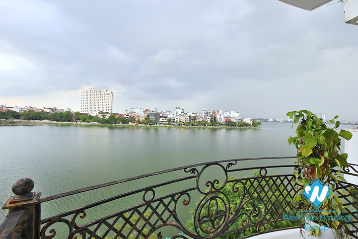 Lake view - Bright and quiet apartment on the 4th floor of service apartment on Quang An st, Tay Ho