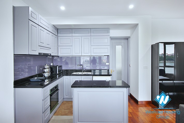 Lake view - Bright and quiet apartment on the 4th floor of service apartment on Quang An st, Tay Ho